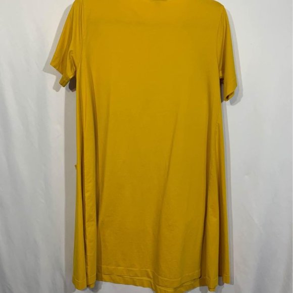COS woman’s canary yellow a line dress. Large front pockets. Size M. - Picture 6 of 10